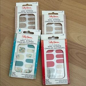 Sally Hansen Salon Effects Nail Strips - sparkles, red, Blue Set